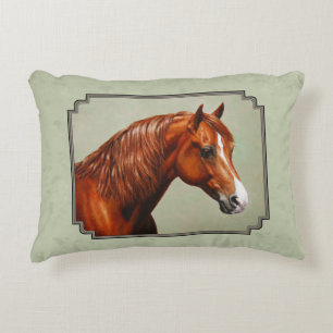 Kastnut Morgan Horse Sage Green Zierkissen