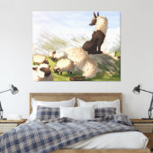 Kastraal Draggo Sheep Guardians - Starke Leinwand (Insitu (Schlafzimmer))