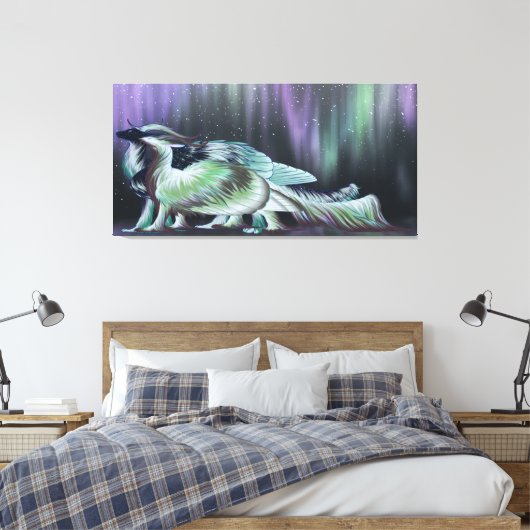 Kastraal True Aurora Dragon Pair Leinwanddruck (Insitu (Schlafzimmer))