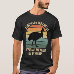 Kasuar-Hüter lustiges Retro-Vogelliebhaber T-Shirt