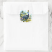 Kasuar-Wasserfarben-Kunst Quadratischer Aufkleber (Tasche)