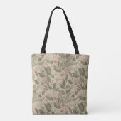 Kasuelles Salbei-Cottagecore-Blattmuster Tasche (Rückseite)