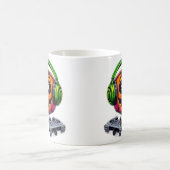 Käsy Halloween Vibes: Pumpkin Enjoys Pizza Gamin Kaffeetasse (Mittel)