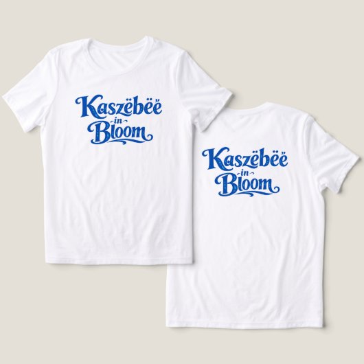 Kaszëbëë in Blüte Tri-Blend Shirt (Design Vorderseite & Rückseite)