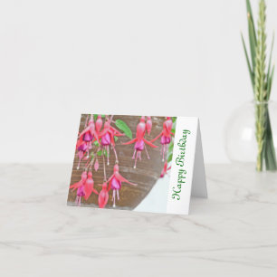 KASZIERPINK UND ROTE FUCHSIA/GLÜCKLICHER GEBURTSTA KARTE