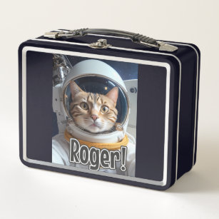 Kat 01 "Roger", KI-Generated Cat Metall Brotdose
