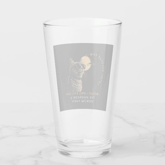 Kat 2024 Gesamtsolarauskitzel Party Invi anzeigen Glas (Rückseite)