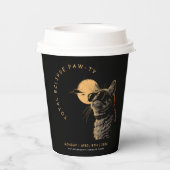 Kat 2024 Gesamtsolarauskitzel Party Invi anzeigen Pappbecher (Rückseite)