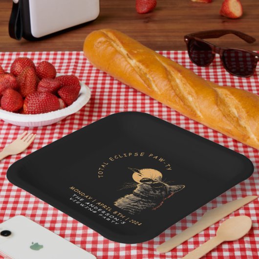 Kat 2024 Gesamtsolarauskitzel Party Invi anzeigen Pappteller (Picknick)