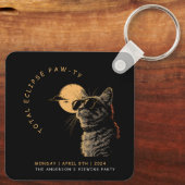 Kat 2024 Gesamtsolarauskitzel Party Invi anzeigen Schlüsselanhänger (Rückseite)