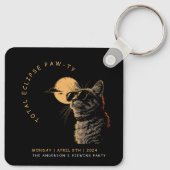 Kat 2024 Gesamtsolarauskitzel Party Invi anzeigen Schlüsselanhänger (Rückseite)