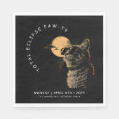 Kat 2024 Gesamtsolarauskitzel Party Invi anzeigen Serviette (Vorderseite)