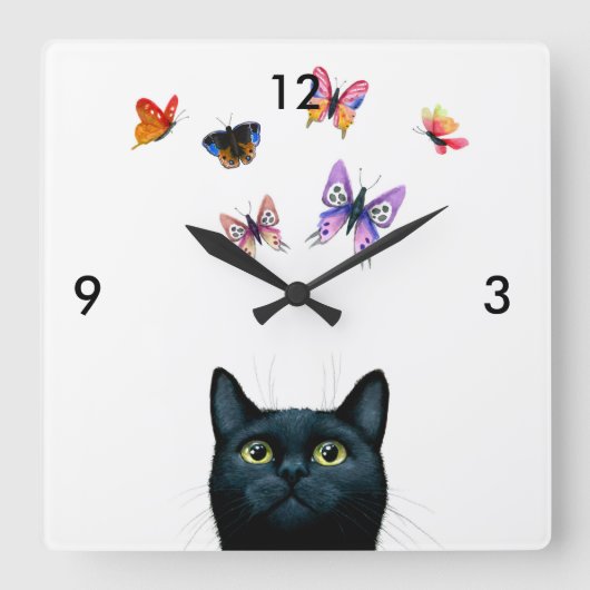 Kat 606 quadratische wanduhr (Vorderseite)