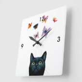 Kat 606 quadratische wanduhr (Winkel)