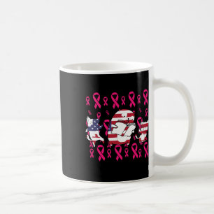 Kat American Flag Breast Cancer Awareness Kitten P Kaffeetasse