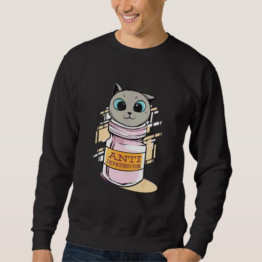 Kat Antidepressive Depression Sweatshirt (Vorderseite)