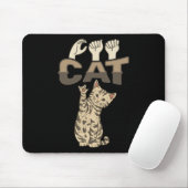 Kat-Asl-Hand-Gesture-Gehör Mousepad (Mit Mouse)