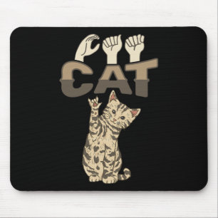Kat-Asl-Hand-Gesture-Gehör Mousepad