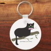 Kat auf einer Zweigniederlassung Schlüsselanhänger (Vorderseite)