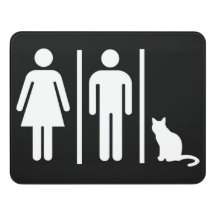 Kat-Badezimmer-Zeichen