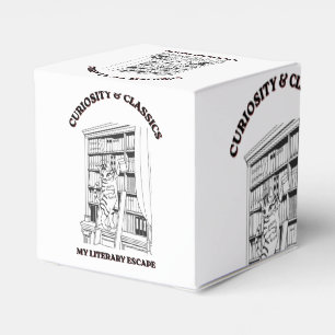 Kat Bibliothekar Ästhetik Kunst Poster Geschenkschachtel