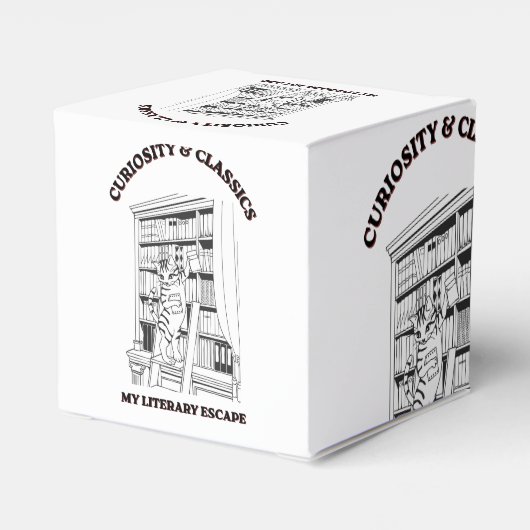 Kat Bibliothekar Ästhetik Kunst Poster  Geschenkschachtel (Rückseite)