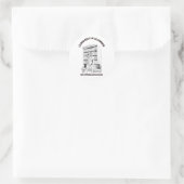 Kat Bibliothekar Ästhetik Kunst Poster Runder Aufkleber (Tasche)