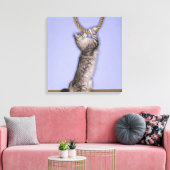 Kat, der nach Seil greift Leinwanddruck (Insitu (Wohnzimmer))