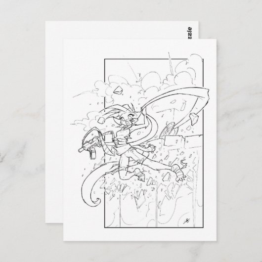 Kat Die Hard Postkarte (Vorne/Hinten)