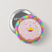 Kat-Doughnut: Mattiert mit Background-Button Button (Vorne & Hinten)