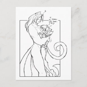 Kat Fantasy Postkarte