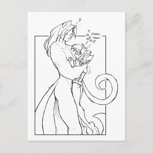 Kat Fantasy Postkarte (Vorderseite)