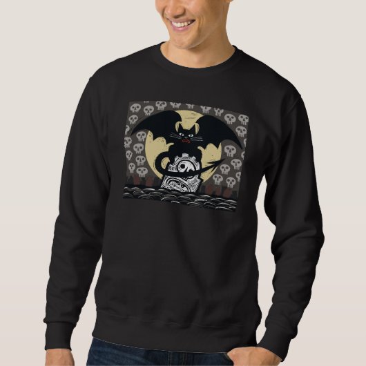 Kat-Fledermaus Sweatshirt (Vorderseite)