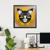 Kat Geometric Artwork Poster (Heimbüro)