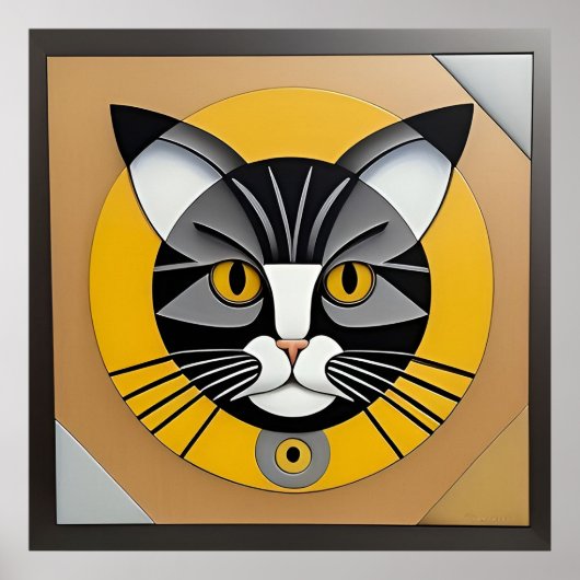 Kat Geometric Artwork Poster (Vorne)
