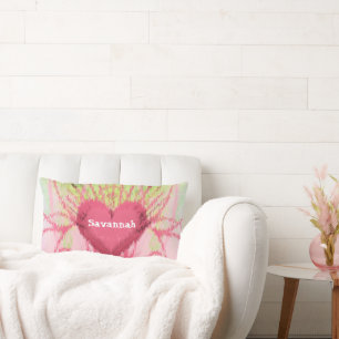 Kat Girly Wirbel Heart Pillow Lendenkissen