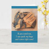 Kat in der Unterstützung für den passenden Krebs Karte (Gelbe Blume)