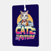 Kat in die Zukunft Ornament Aus Metall (Vorderseite links)