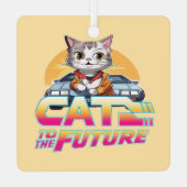 Kat in die Zukunft Ornament Aus Metall (Rückseite)
