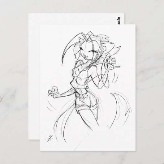 Kat IPod Postkarte (Vorne/Hinten)