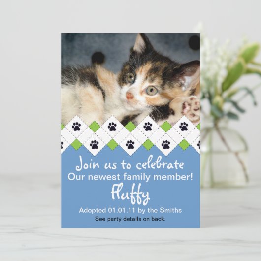 Kat/Kitten Adoption Ankündigung (Stehend Vorderseite)