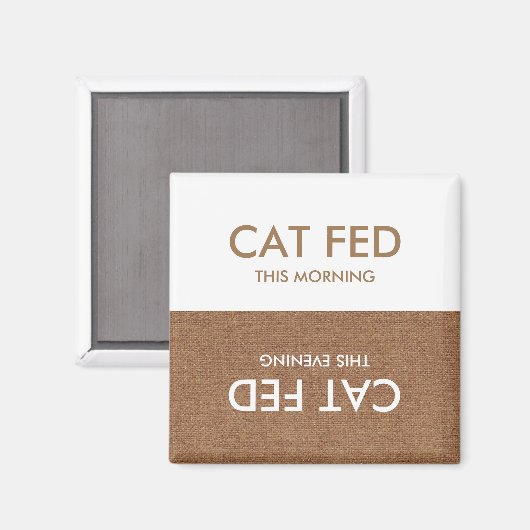 Kat Last Gefüttert... Erinnerung-Magnet für Abend  Magnet (Vorderseite/Rückseite)
