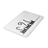 Kat lijn tekening. Drie katjes. Wereld Kattendag. Badematte (Schrägansicht)