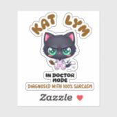 Kat Lym In Doctor Mode  Aufkleber (Blatt)