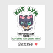 Kat Lym In Paparazzi Mode Sticker (Blatt)