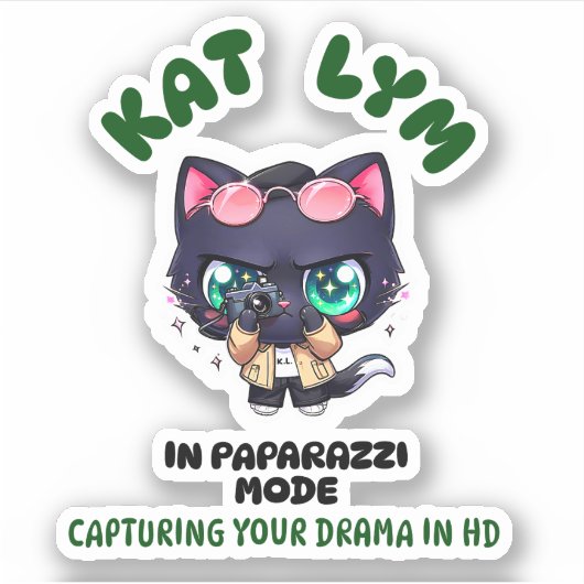 Kat Lym In Paparazzi Mode Sticker (Vorderseite)