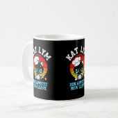 Kat Lym Sarcastic Chef Cat - Bon Appetit Now Leave Kaffeetasse (Vorderseite Links)