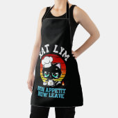 Kat Lym Sarcastic Chef Cat - Bon Appetit Now Leave Schürze (InSitu)