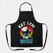 Kat Lym Sarcastic Chef Cat - Bon Appetit Now Leave Schürze (Vorderseite)