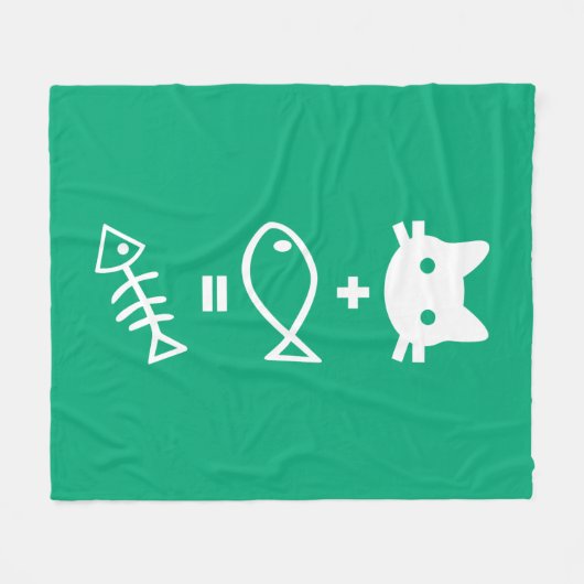 Kat-Mathematik Fleecedecke (Vorderseite (Horizontal))